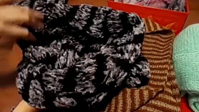 "Японский шарф" или снуд?! Много связала из остатков пряжи!