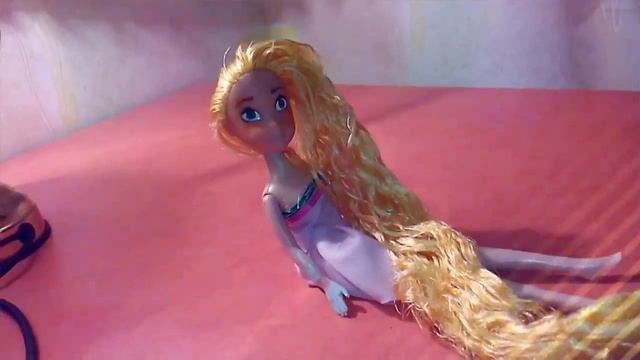 Кукла Рапунсель, волосы и лицо сделаны в ручную