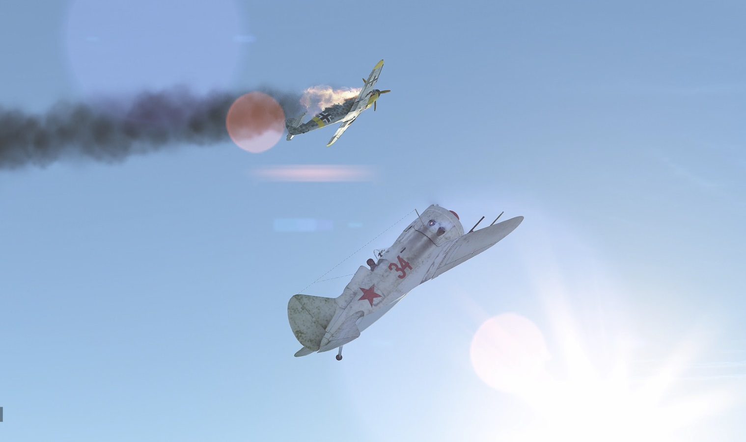 Эскадрилья И-16 и звено МиГ-3, вылет на перехват транспортных самолетов