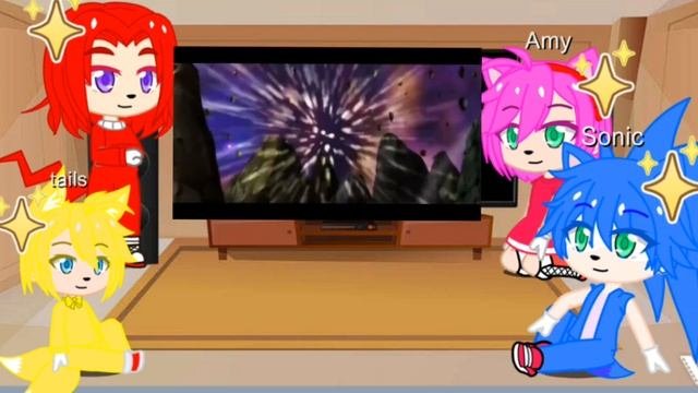 Sonic y sus amigos reaccionan a Goku 13