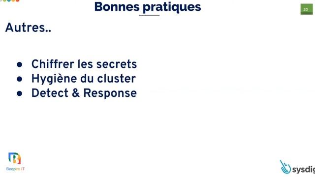 Sécurité de vos environnements kubernetes avec Sysdig: Prévention et détection incidents de Sécurit