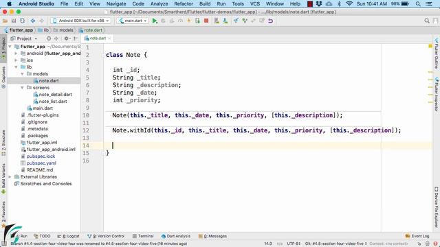 Flutter SQFLite tutorial: Create Model Class to map SQLite Database Table #4.6