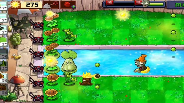 Растения против Зомби Уровень 8-1 
Plants vs Zombie Level 8-1