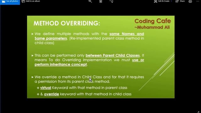 Polymorphism in C# - Static and Dynamic Polymorphism in C# - Method Overriding in C# Tutorial 11
