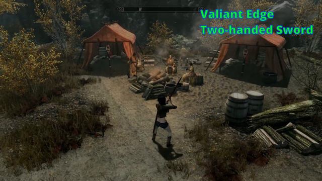 Valiant Edge two-handed sword  Skyrim Mod 양손 검  스카이림 모드