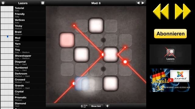 Lazors - Mad - Levels 1-10 Walkthrough