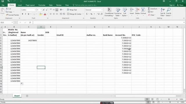 write 12 and more digit value in Excel in Hindi /Excel sheet me 12 se adhik Number kaise likhe