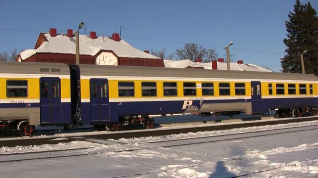 Дизель-поезда ДР1А-267+254 в ст. Лудза / DR1A-267+254 in Ludza station