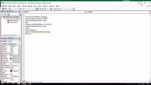 Filter data dynamically (as you type) in Microsoft Excel