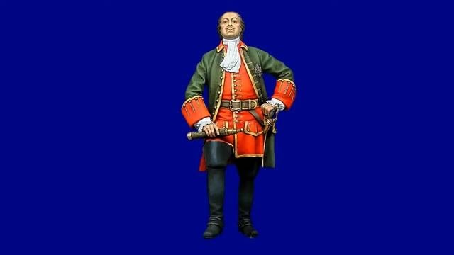 Пётр Первый. Поздравление с Днём Военно-Морского Флота! Футаж. Хромакей.