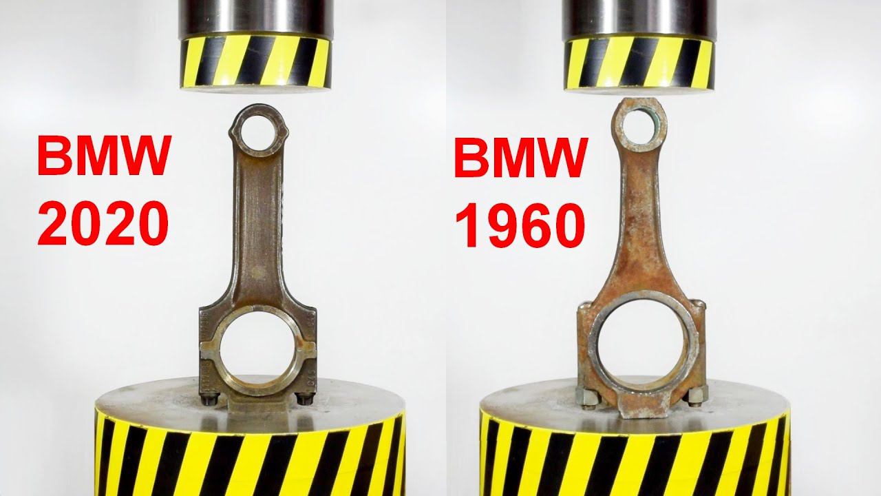 HYDRAULIC PRESS AGAINST BMW CONNECTING RODS