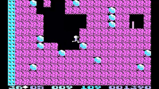 Boulder Dash by Data East / First Star Software, 1984 - PC / DOS / Atari / C64 / Apple - puzzle game