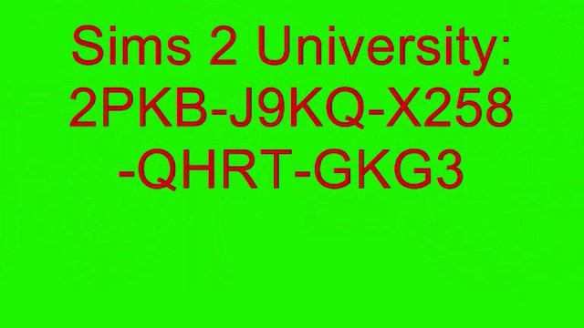 Sims 2 Registration Codes 4 u