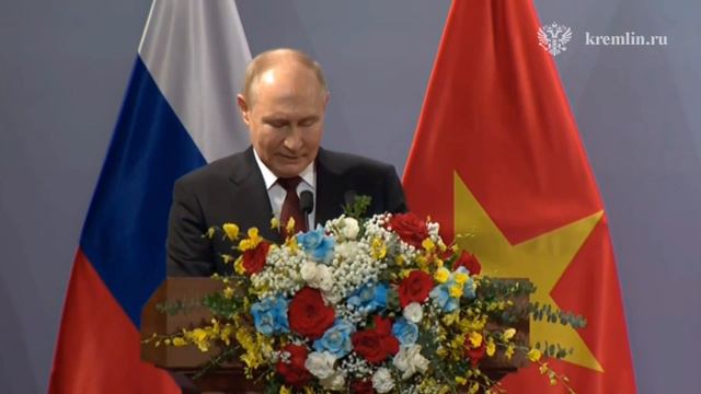 Президент России Владимир Путин в ходе государственного визита во Вьетнам 20 июня 2024 года.