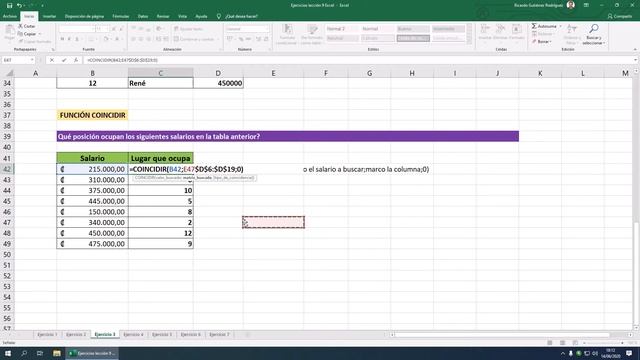 Resolución ejercicios lección 9 Excel