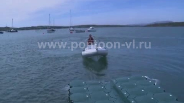 Причал для лодок из понтонов(www.pontoon-vl.ru)
