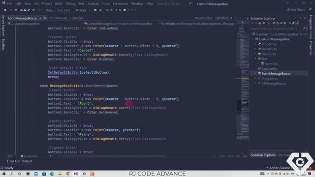 Create A Custom MessageBox - C#, Visual Basic (VB.NET) & WinForms / Modern Flat UI