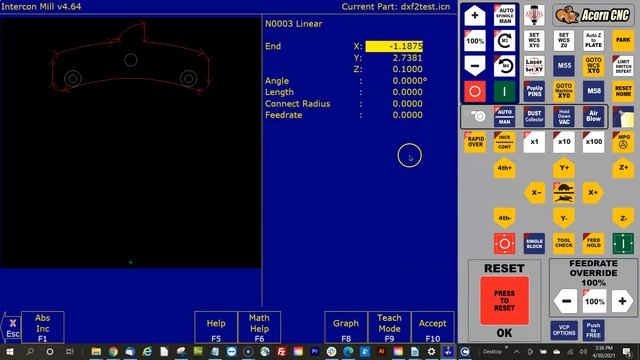 Centroid DXF Import Using Intercon Conversational Software