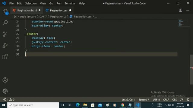 Simple Pagination UI Design Using HTML & CSS