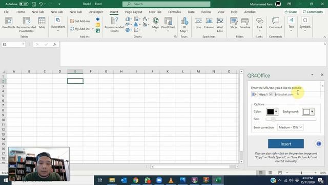 Cara Generate QR Code dengan menggunakan Excel