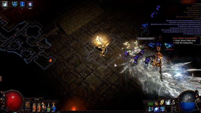 Necropolis with Quad Glacial Cascade tots. (PC-Path of Exile)