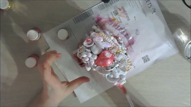 МК ванильная коробка|Step By Step Tutorial Mixed Media Vanilla Box By Ragozina Olya