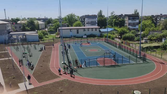 На обновленной Хабаровским краем спортивной площадке в ДНР прошли республиканские соревнования