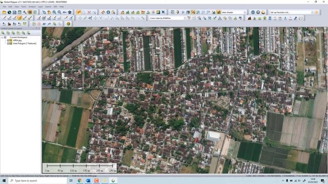 Cara Memotong (CROPPING) Gambar Google Earth Dengan Global Mapper