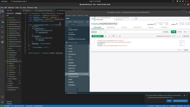 Relaciones 1:N y M:N en mongoDB (Compass) y Node.js/Mongoose
