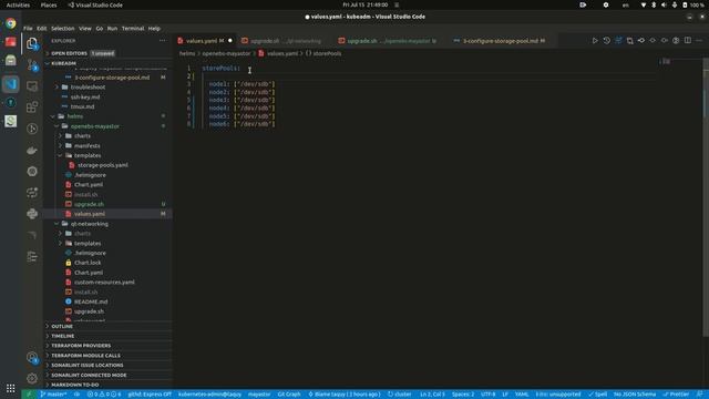 13 OpenEBS Mayastor Install Mayastor storage pools with helm