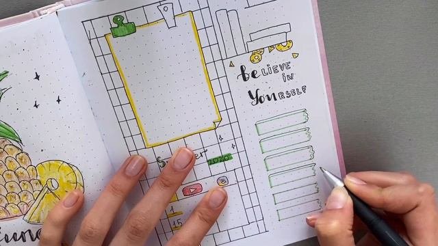 ЗАПОЛНЕНИЕ ЕЖЕДНЕВНИКА  ИЮНЬ 2020  bullet journal  JUNE