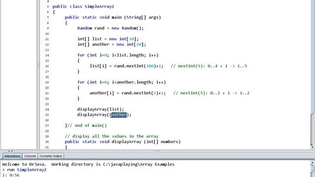 12  Java arrays: manipulating array data with methods, and purpose of String args (secret revealed)