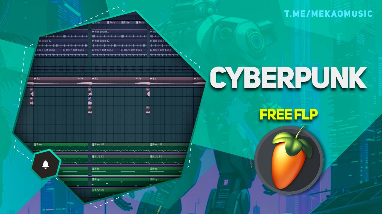 Cyberpunk music в FL Studio 20 (+FREE FLP/Бесплатный FLP)