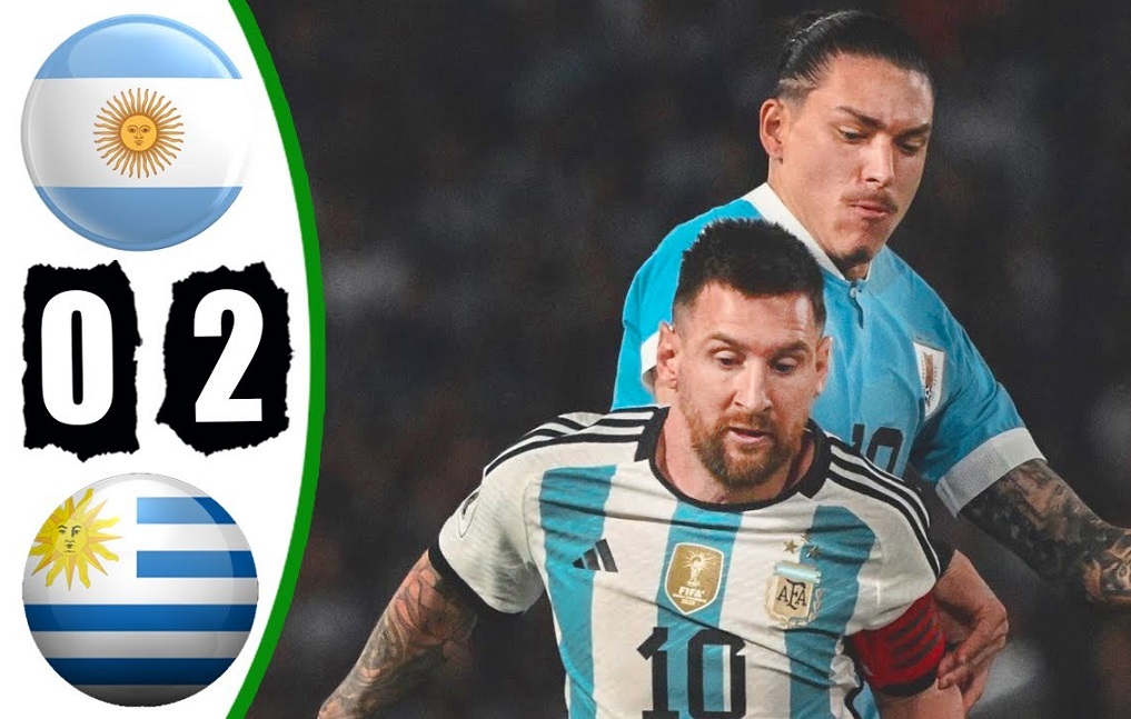 Аргентина - Уругвай  0-2.   Чемпионат Мира. Квалификация. Тур 5.