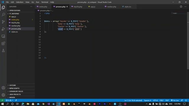 Notepad Web Application in PHP CRUD AJAX For Beginners URDU HINDI | Lesson 03 by CodingSides