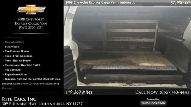 Used 2008 Chevrolet Express Cargo Van | Rite Cars, Inc, Lindenhurst, NY - SOLD