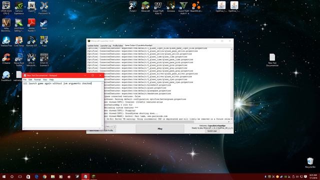 Minecraft Jvm Arguments Ignored Windows 10