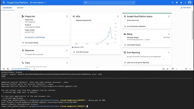 Cloud Endpoints quickstart