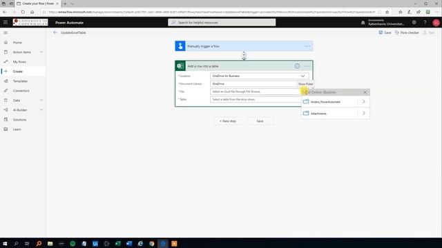 Microsoft Power Automate | How to create a flow and update an Excel Table | Tutorial