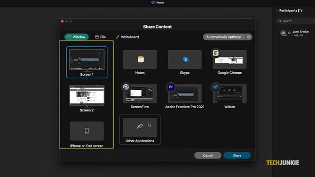 How to Share Your Screen in Webex