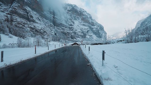 Утренняя прогулка в снегопад в Штехельберге, Швейцария