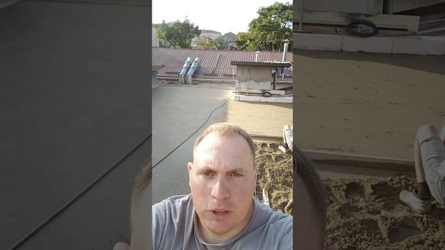 Завершение заливка стяжки на несъемную опалубку в г. Симферополе.