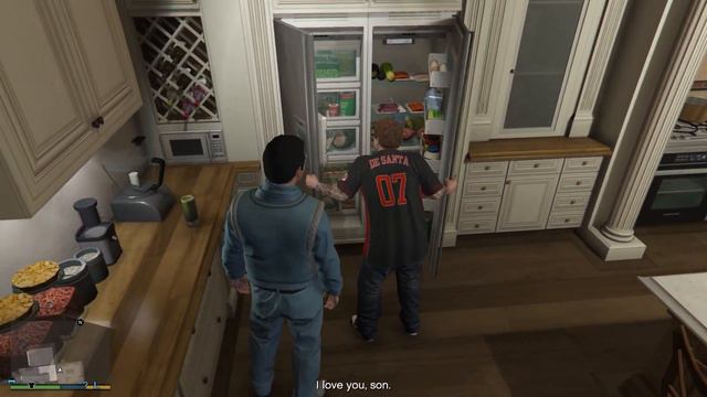 Hungry Jimmy looking into the fridge - GTA 5