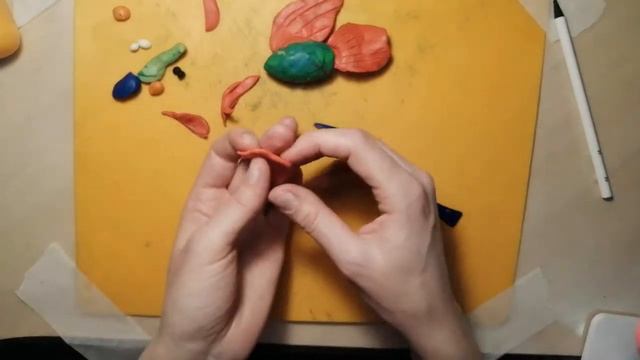 Лепка рыбки из пластилина