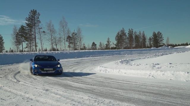 BRZ with studded tires on frozen lake in Finland or why it is so cool to train in winter