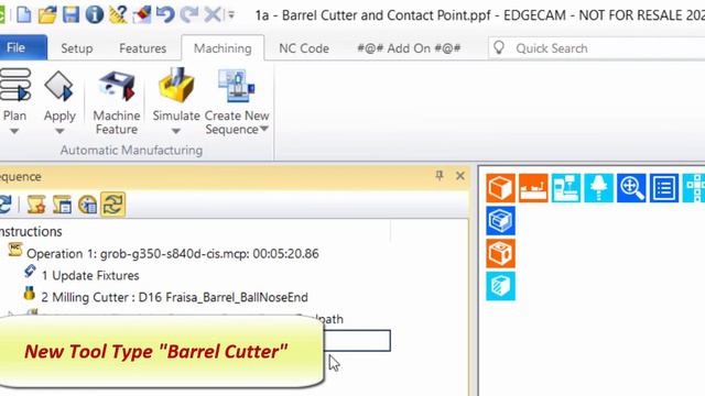 5 Axis Simultaneous Cycle and Barrel Cutters   EDGECAM 2020.0