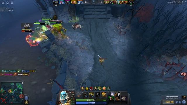 DOTA 2 (ДОТА 2). PHANTOM LANCER - МИДЕР! ИГРА В ЛП!