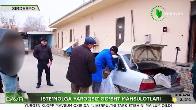 Сирдарёда сифатсиз гўшт олиб кетаётган шахс аниқланди.