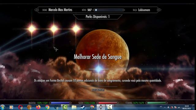 Skyrim LE/SE - Mod Growl - Seja Um Lobisomem Poderoso ( PT-BR )
