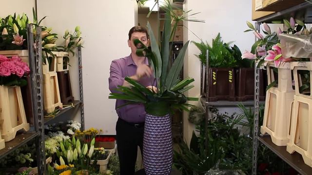 Tall Front Facing Buffet Arrangement - Sunflower , Anthurium -